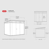 Keter Cortina Shed 9 x 7ft - Grey