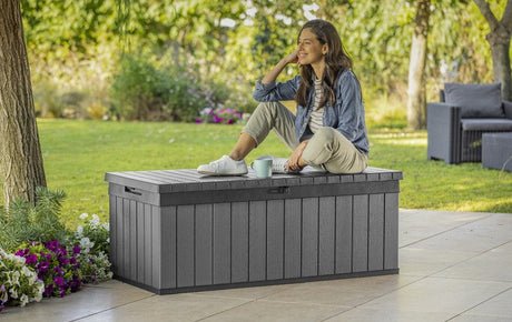 Keter Darwin 380L Outdoor Storage Box - Grey