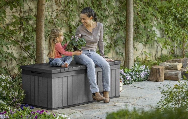 Keter Darwin 380L Outdoor Storage Box - Grey