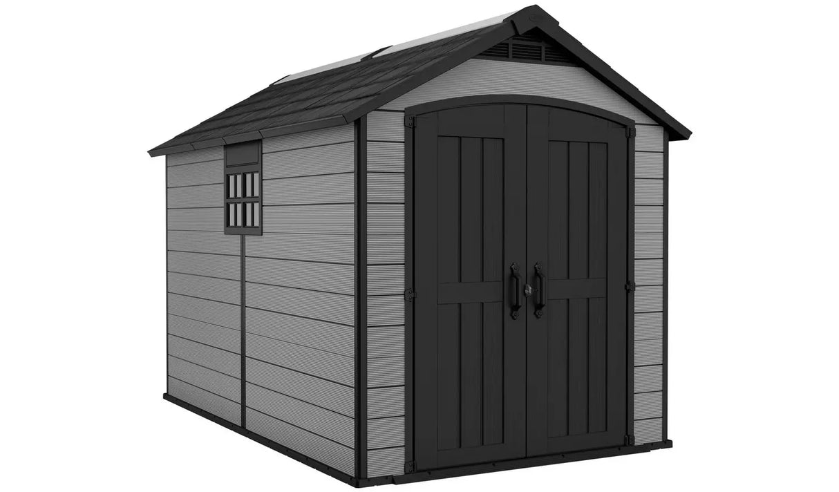 Keter Premier Plastic Garden Shed 7.5 x 11ft - Grey