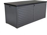 Charles Bentley Large Outdoor Plastic Storage Box 490L - Grey & Black