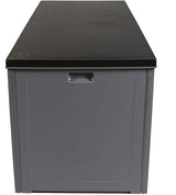 Charles Bentley Large Outdoor Plastic Storage Box 490L - Grey & Black
