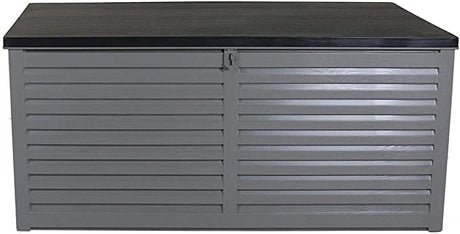 Charles Bentley Large Outdoor Plastic Storage Box 490L - Grey & Black
