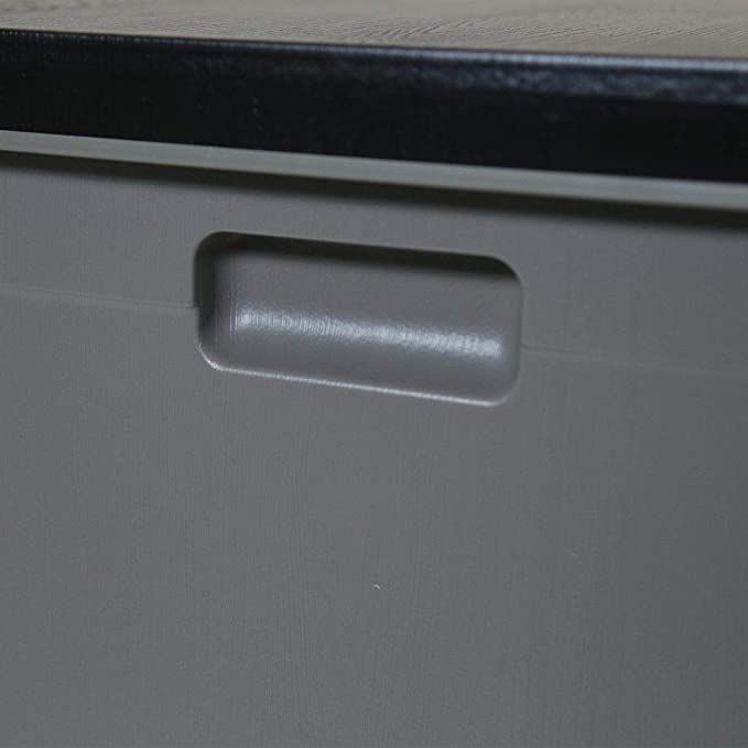 Charles Bentley Large Outdoor Plastic Storage Box 490L - Grey & Black