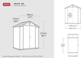 Keter Darwin 6 x 4ft Double Door Shed - Brown
