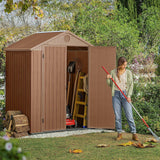 Keter Darwin 6 x 4ft Double Door Shed - Brown