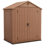 Keter Darwin 6 x 4ft Double Door Shed - Brown