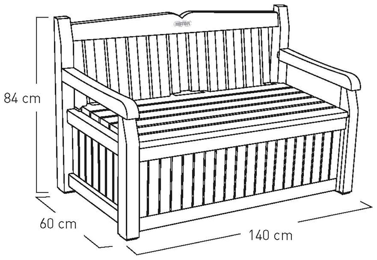 Keter Eden Garden Storage Bench - 265L